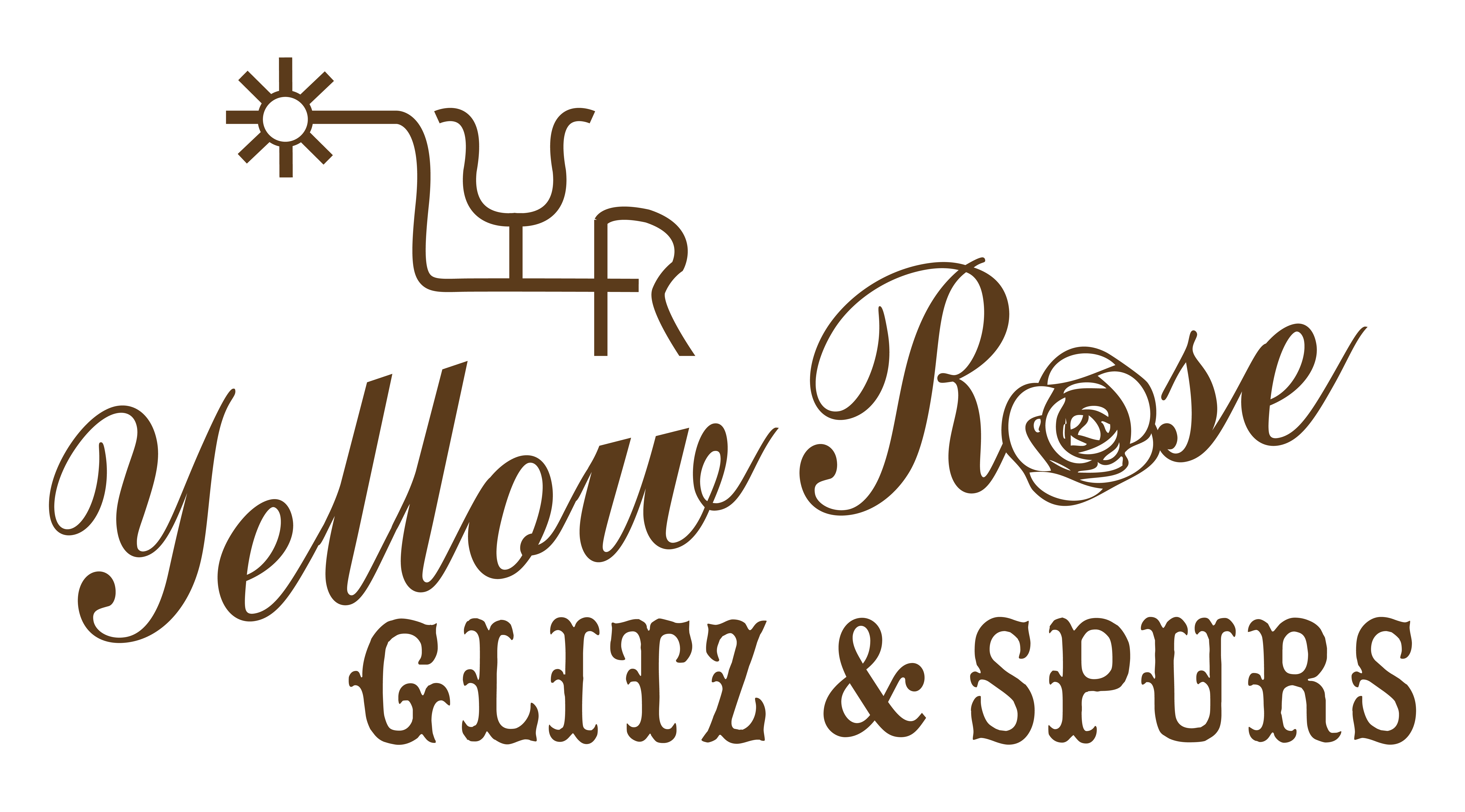 Yellow Rose Glitz and Spurs logo